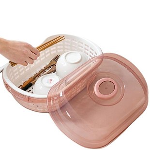 碗筷收纳盒单人一人迷你小号宿舍碗架小型厨房沥水碗盘收纳架碗柜