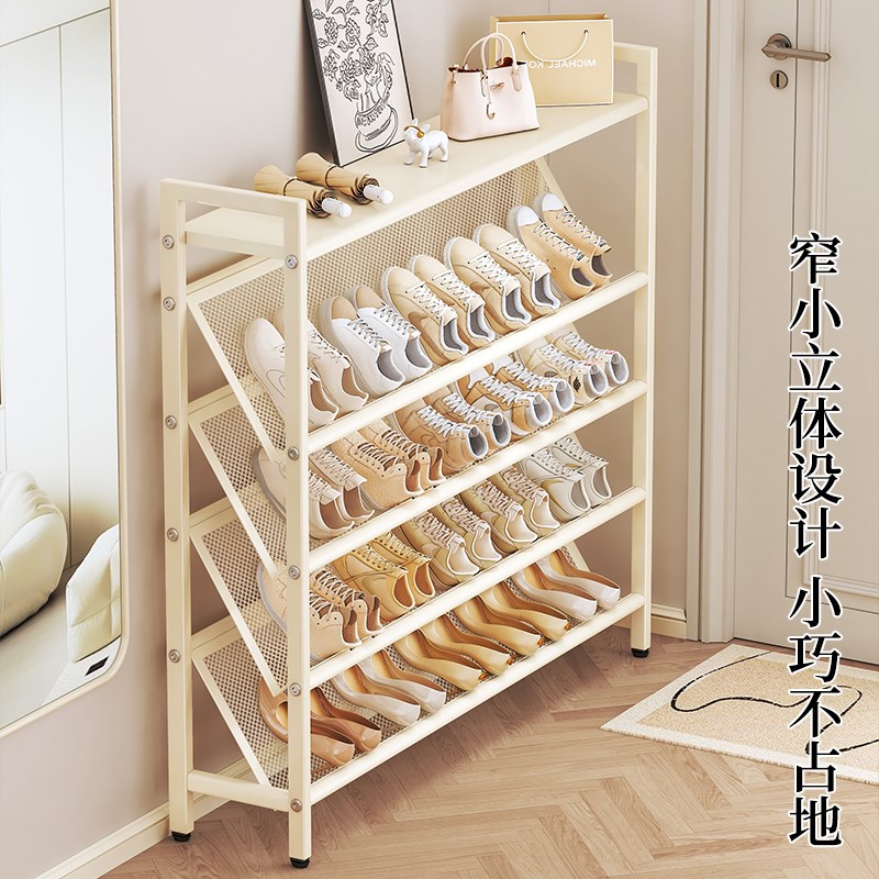 鞋架子多层家用门口入户门小窄置物架2025新款小型不锈钢简易鞋柜