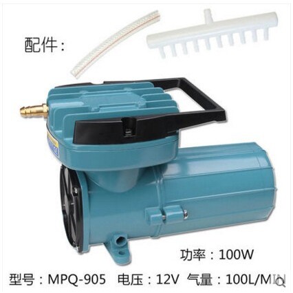 日生MPQ-904直流式空气泵12V水族增氧气泵静音充氧泵60W