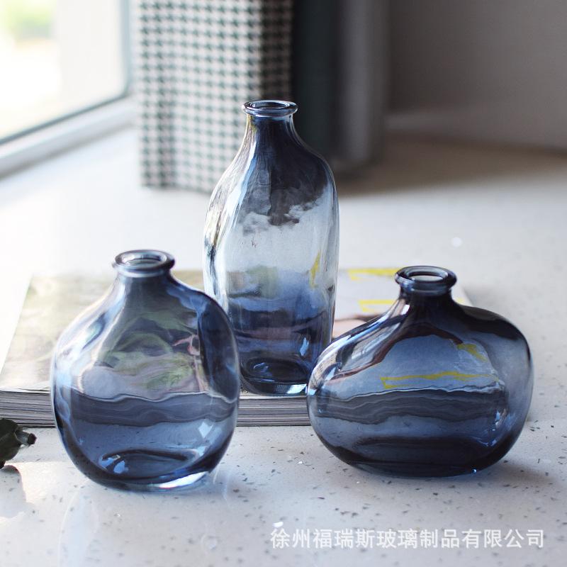 小花瓶斜肩三件套装饰桌面摆件