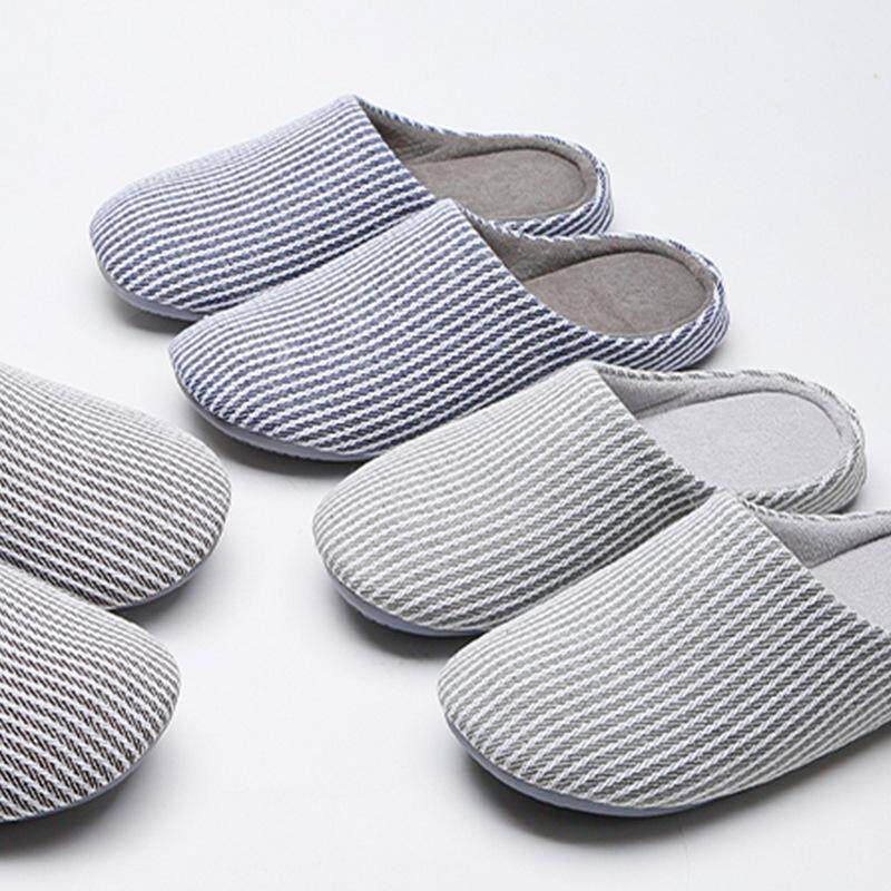 秋冬棉拖鞋室内居家静音防滑防水纯棉加绒木地板男女式可机洗棉鞋