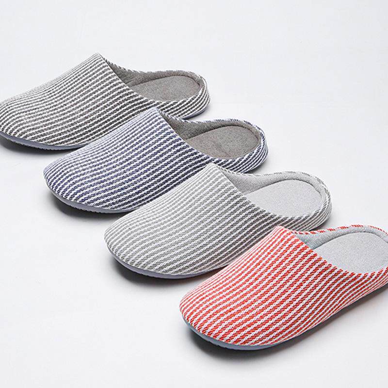 秋冬棉拖鞋室内居家静音防滑防水纯棉加绒木地板男女式可机洗棉鞋
