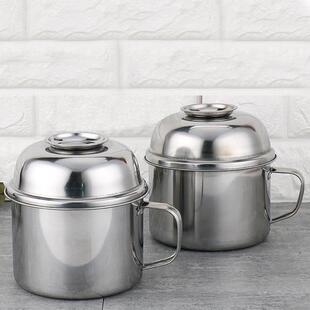 304不锈钢快餐杯圆形饭缸学生上班族食堂打饭专用大号加厚泡面碗