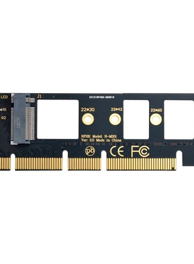 M.2 转 PCI-E 3.0高速扩展卡 M2 NGFF M Key SSD 转接卡黑色转接