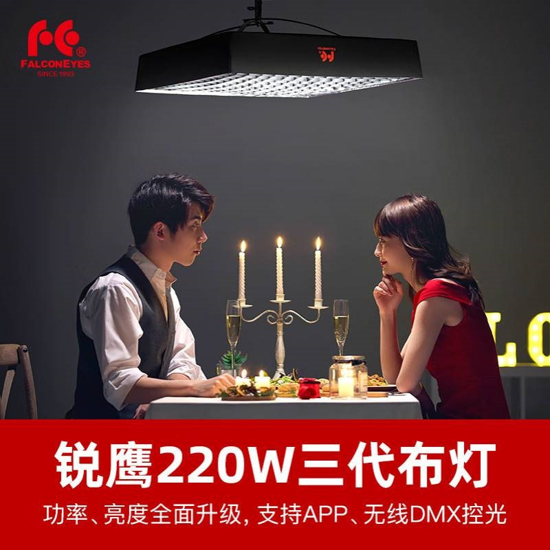 锐鹰RX-24TDXⅢ三代220W双色温摄影摄像柔光影视直播led补光灯