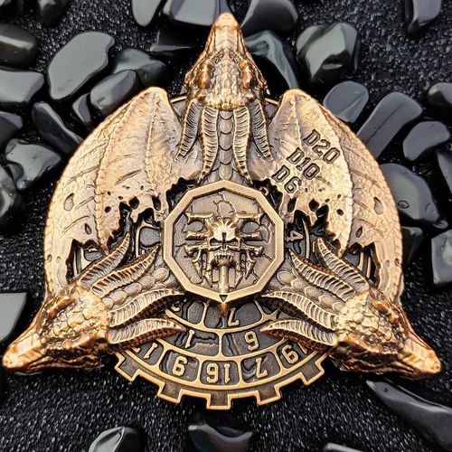 指尖陀螺金属骰子“御龙之环”跑团配件TRPG纯金属机械结构丝滑