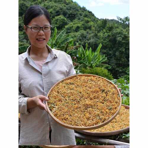 野生金银花200g农家深山自采金银花干货带绒毛金银花茶可宝宝泡澡