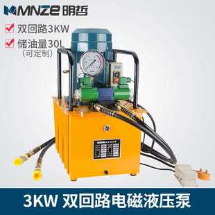 D2电动泵带双电磁阀液压泵站油压机双回路3KW DB300 厂家直销