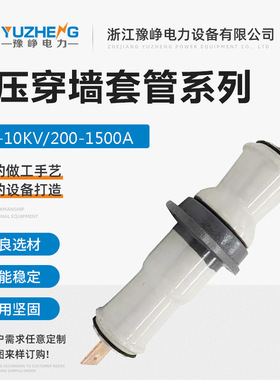 户外高压白色陶瓷穿墙套管CB-10/200A陶瓷铜排穿墙套管800A 1000A