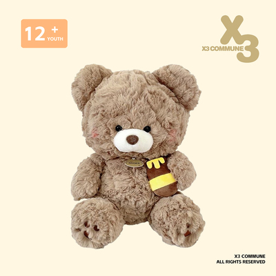 X3COMMUNE 蜜罐小熊公仔毛绒玩具学生娃娃玩偶情侣泰迪抱抱熊礼物