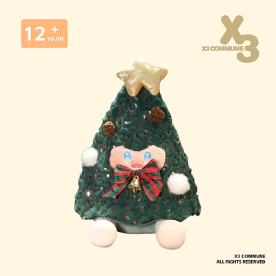 X3COMMUNE 圣诞老人系列麋鹿布娃娃毛绒玩偶女生睡觉抱情侣节日礼