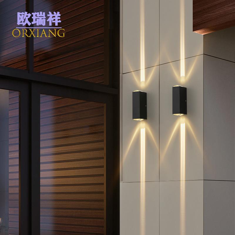 壁灯一束光户外防水led庭院双头洗墙灯过道酒店走廊楼梯外墙大门