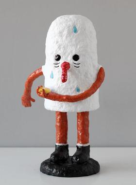 卡通彩绘可爱小雪人摆件样板房售楼处客厅电视柜儿童房软装饰品