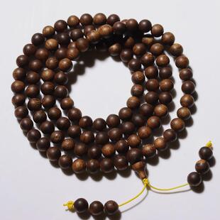 工厂海南黄棋楠沉香佛珠手串108颗念珠沉香木文玩手链男女6mm