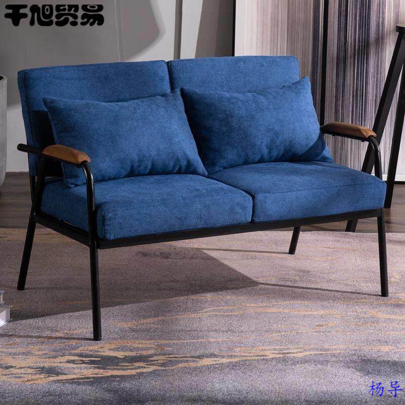 沙发小户型出租房小沙发北欧简约现代铁艺简易客厅单双人布艺沙发