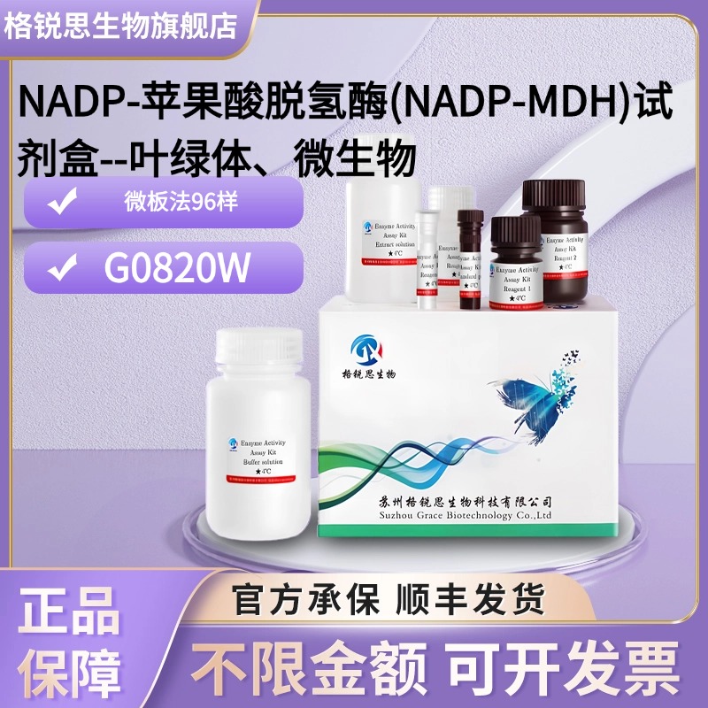 NADP-苹果酸脱氢酶(NADP-MDH)试剂盒--叶绿体、微生物 G0820W