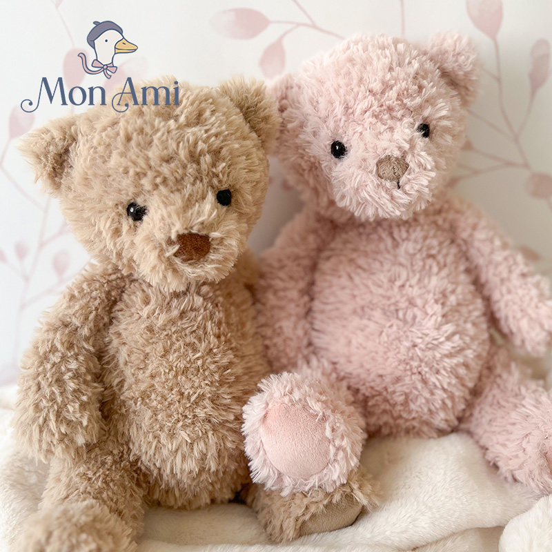 monami粉色可爱治愈毛绒小熊玩偶