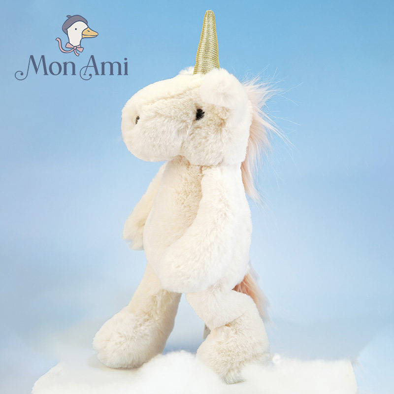 美国monami莫奈美白色独角兽星星毛绒玩偶可爱生日礼物儿童安抚,玩具/童车/益智/积木/模型,毛绒/玩偶/公仔/布艺类玩具,淘宝优惠券,粉丝福利购,淘宝优惠卷