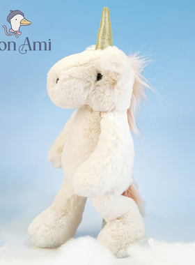 美国monami莫奈美白色独角兽星星毛绒玩偶可爱生日礼物儿童安抚