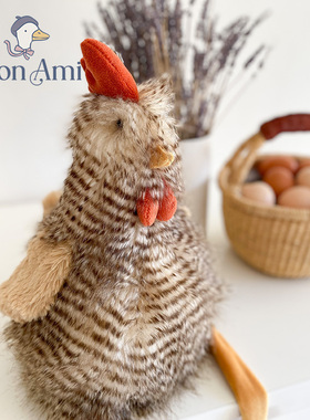 美国monami莫奈美小鸡切斯特呆萌小鸡宝宝安抚定制刺绣玩偶礼物