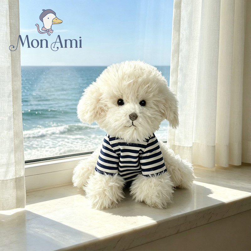 美国monami莫奈美海军衫狗毛毛可爱制服公仔小狗玩具毛绒玩偶送礼