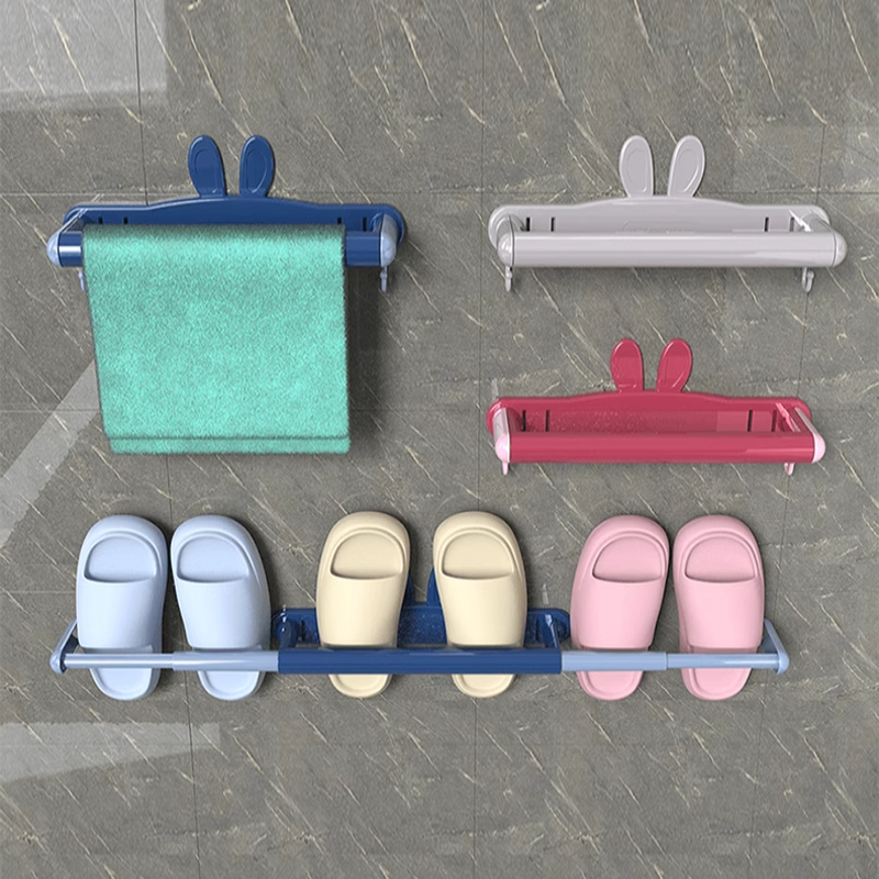 拖鞋架可伸缩浴室免打孔