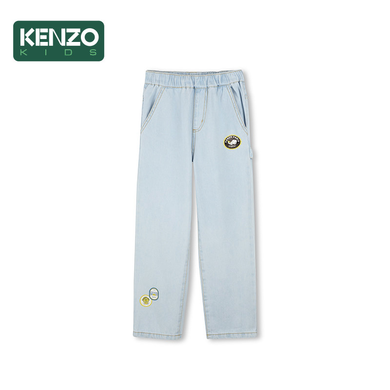 【断码特惠】KENZO KIDS童装儿童休闲牛仔直筒长裤K61101图片