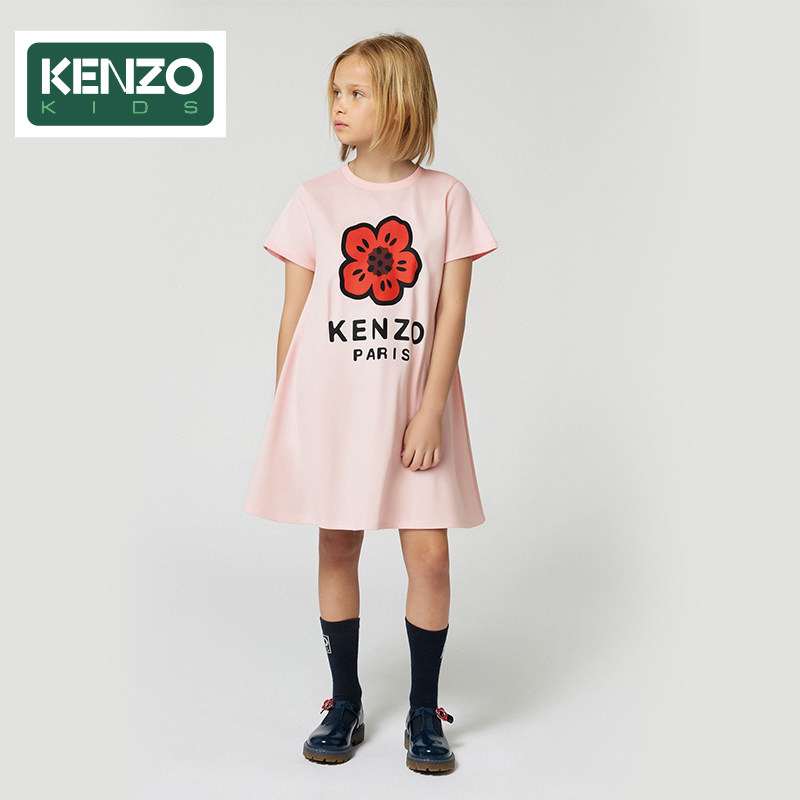 【季末特惠】 KENZO KIDS童装女童经典海棠花连衣裙K61027图片