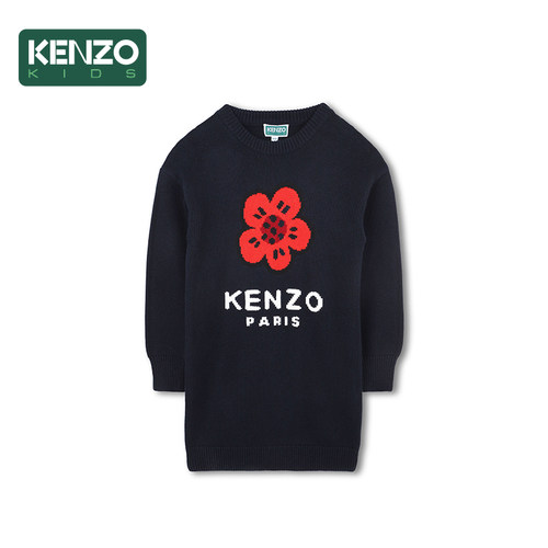 【断码特惠】KENZO KIDS童装儿童休闲针织连衣裙K61356