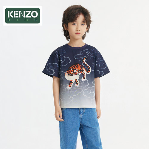 【2025秋冬新品】KENZO KIDS童装儿童休闲印花短袖T恤K61488