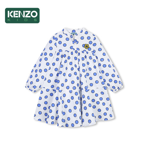 【季末特惠】 KENZO KIDS童装女童休闲圆点连衣裙K60673