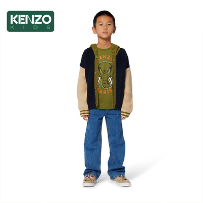 【2025秋冬新品】KENZO KIDS童装儿童大象图案短袖针织T恤K61446