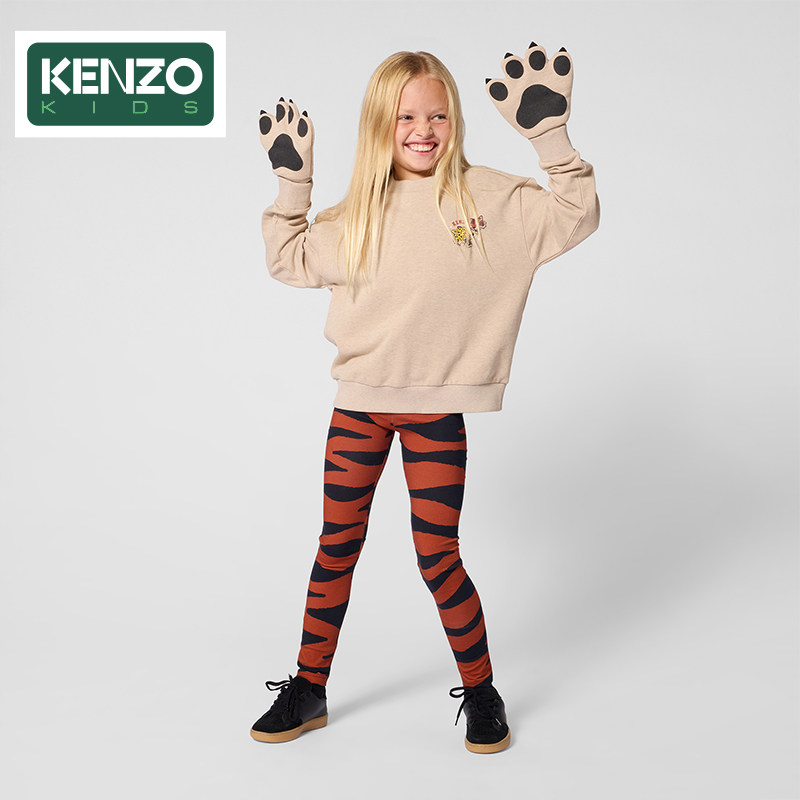 【2026秋冬新品】KENZO KIDS童装儿童造型款圆领套头卫衣衣K61958图片