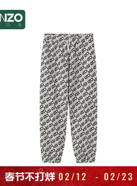【2025春夏新品】KENZO KIDS童装儿童休闲印花长裤K61103