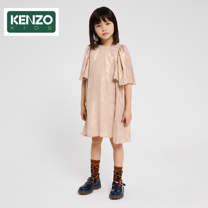 KENZO KIDS童装儿童女童春夏提花连衣裙公主裙K60559