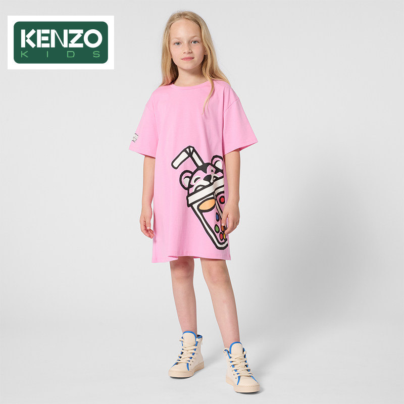 【季末特惠】 KENZO KIDS童装女童春夏休闲印花连衣裙K61780