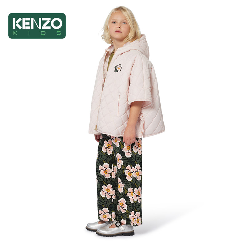 【早秋甄选】 KENZO KIDS童装儿童连帽棉斗篷外套K61339