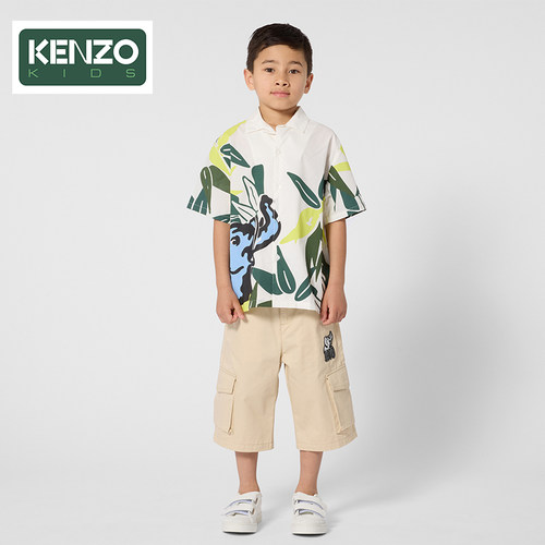 【同价618】 KENZO KIDS童装儿童休闲工装宽松短裤K61644