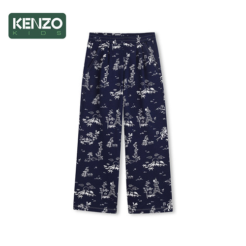 【季末特惠】 KENZO KIDS童装儿童休闲宽松印花长裤K61736