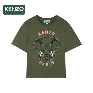 【断码】KENZO KIDS童装儿童春夏休闲印花短袖T恤K61803