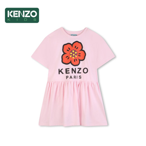 【季末特惠】 KENZO KIDS童装女童经典海棠花连衣裙K61793