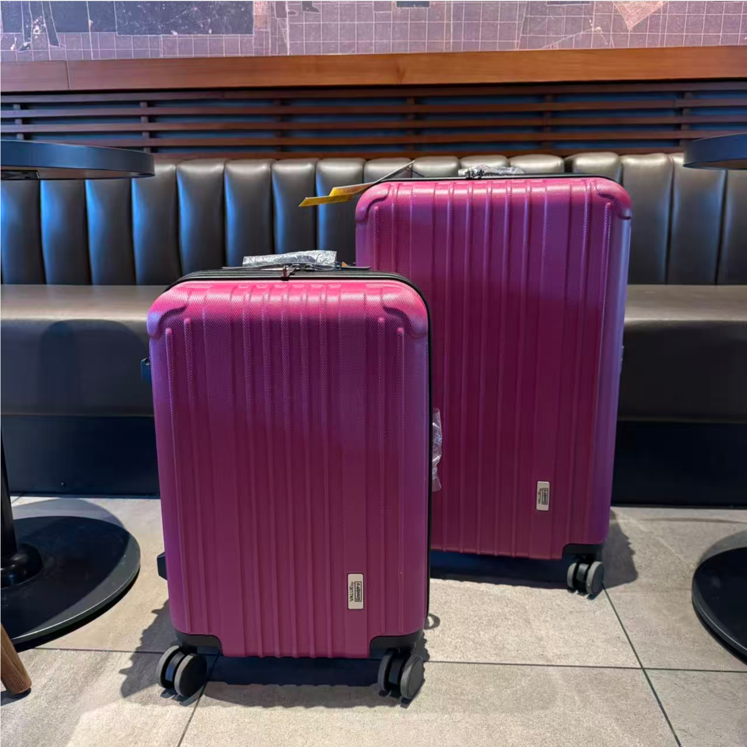 质感棒！拜尔纯pc拉杆箱万向轮出口旅行箱日本行李箱万向轮拉杆箱