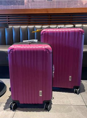 璀璨洋红拜尔纯pc超防刮擦旅行箱
