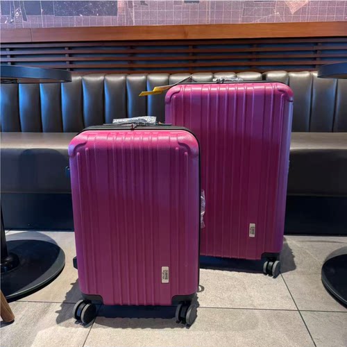 璀璨洋红拜尔纯pc超防刮擦旅行箱