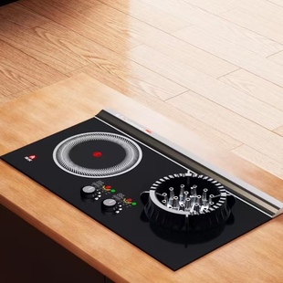 华火电火灶电焰灶电陶炉一体双灶插电燃气灶猛火灶大功率台嵌两用