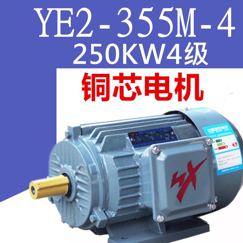250KW4级电机YE2-355M-4极三相异步电动机纯铜马达千瓦YX3YE3YVF