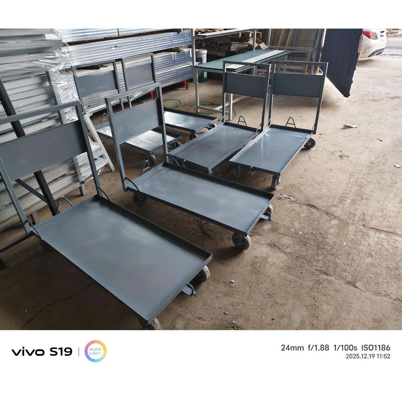 工业车间重型物料平板推车拉货车不锈钢手推车小推车工具车厂家