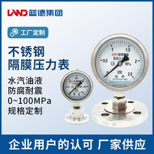 不锈钢隔膜压力表螺纹防腐耐震膜片卡箍水汽油液耐高温隔膜压力表