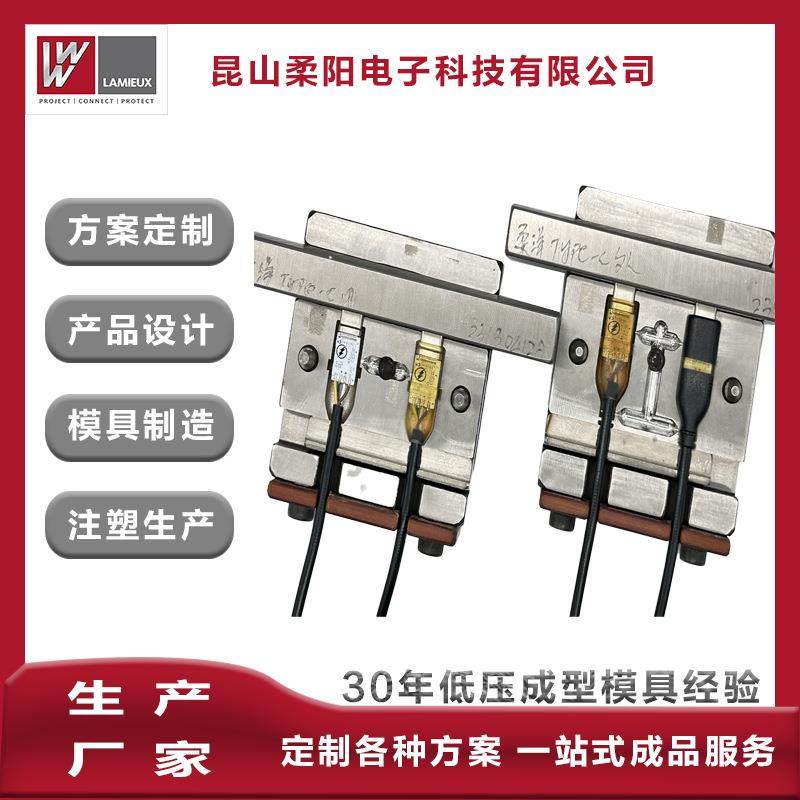 PA聚酰胺热熔胶电子汽车包胶保护模具TYPECUSB数据线设备精密模具