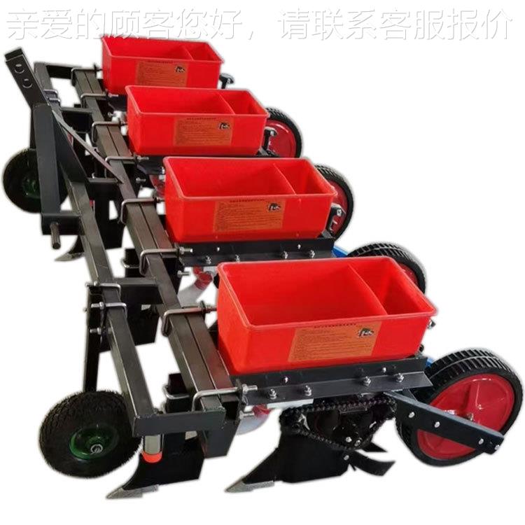 价格便宜的玉播四轮拖拉机机牵引种免耕米施肥玉米精GXS播机厂家